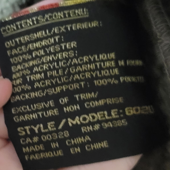 Vintage y2k olive green faux fur trim lined hooded suede winter coat small - Picture 6 of 11